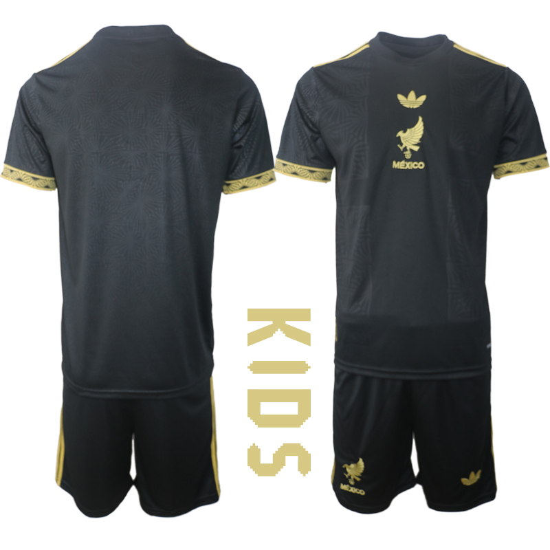 Youth 2025-2026 National Team Season Mexico Black Blank Soccer Jersey->customized soccer jersey->Custom Jersey